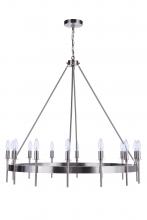  54314-BNK - Larrson 14 Light Chandelier in Brushed Polished Nickel