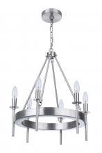  54326-BNK - Larrson 6 Light Chandelier in Brushed Polished Nickel