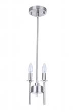  54392-BNK - Larrson 2 Light Mini Pendant in Brushed Polished Nickel