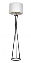  86203 - 1 Light Metal Base Floor Lamp in Flat Black