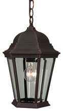  Z251-RT - Straight Glass Cast 1 Light Outdoor Pendant in Rust