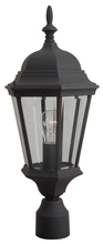 Craftmade Z255-TB - Straight Glass 1 Light Outdoor Post Mount in Textured Black