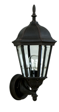  Z316-TB - Straight Glass Cast 1 Light Small Outdoor Wall Lantern in Textured Black