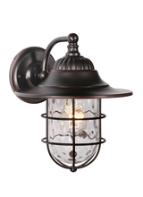  Z5804-OBG - Fairmont 1 Light Small Outdoor Wall Mount in Oiled Bronze Gilded